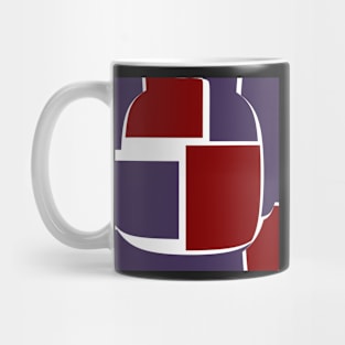 Red, purple and geometric Mug